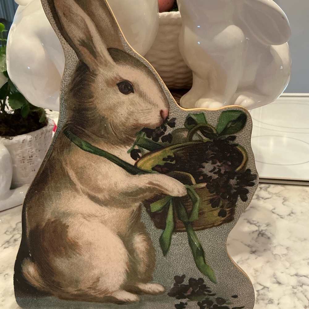 Charming Bunny Decor with Green Accents moonlight and Roses